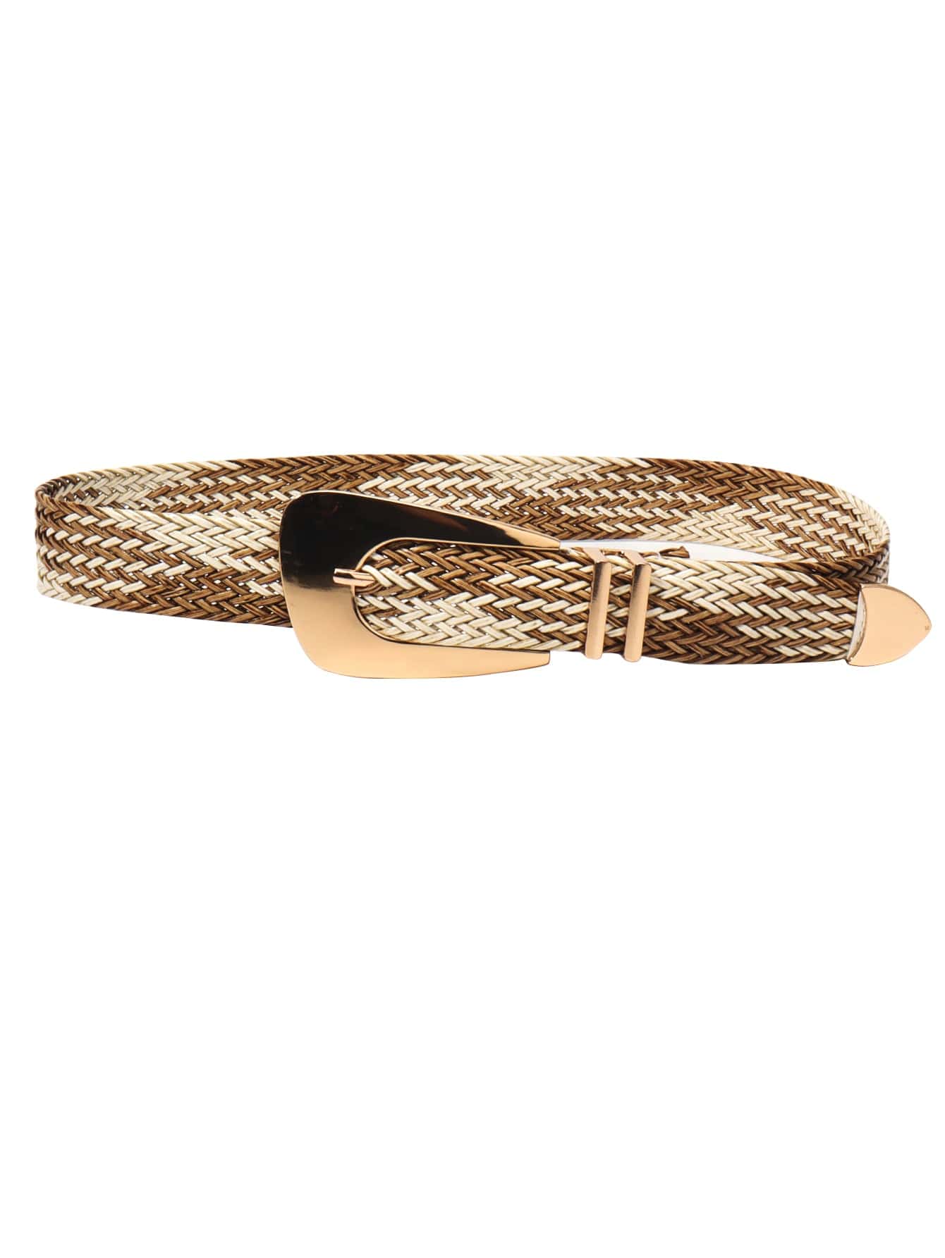 Irregular Buckle Braid Belt - ShalayeFashion