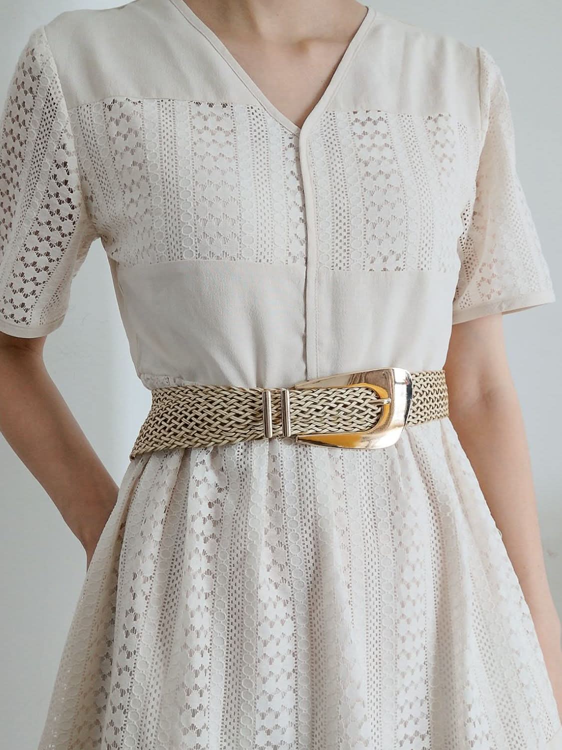 Irregular Buckle Braid Belt - ShalayeFashion