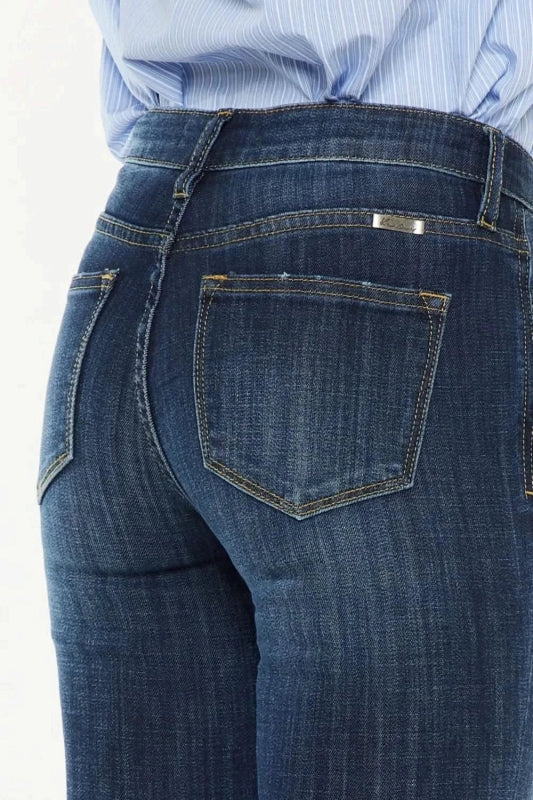 Kancan Full Size Mid Rise Flare Jeans - ShalayeFashion