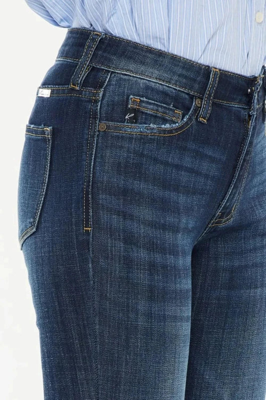 Kancan Full Size Mid Rise Flare Jeans - ShalayeFashion