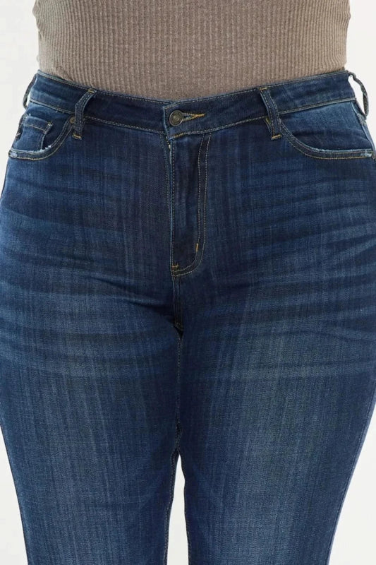 Kancan Full Size Mid Rise Flare Jeans - ShalayeFashion