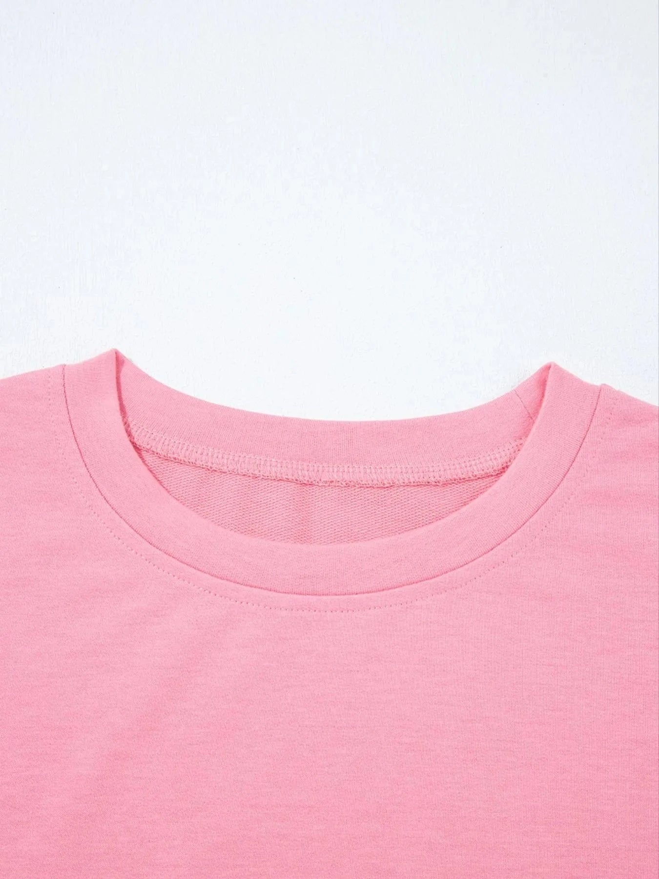 Lace Detail Flounce Sleeve Sweatshirt - ShalayeFashion