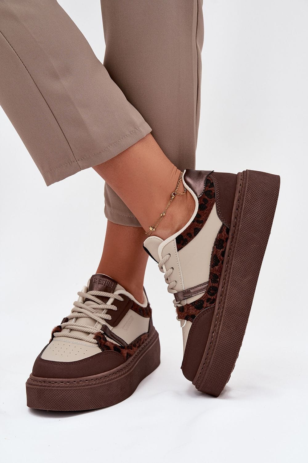 Lace - Up Platform Sneakers Women Comfort - ShalayeFashion