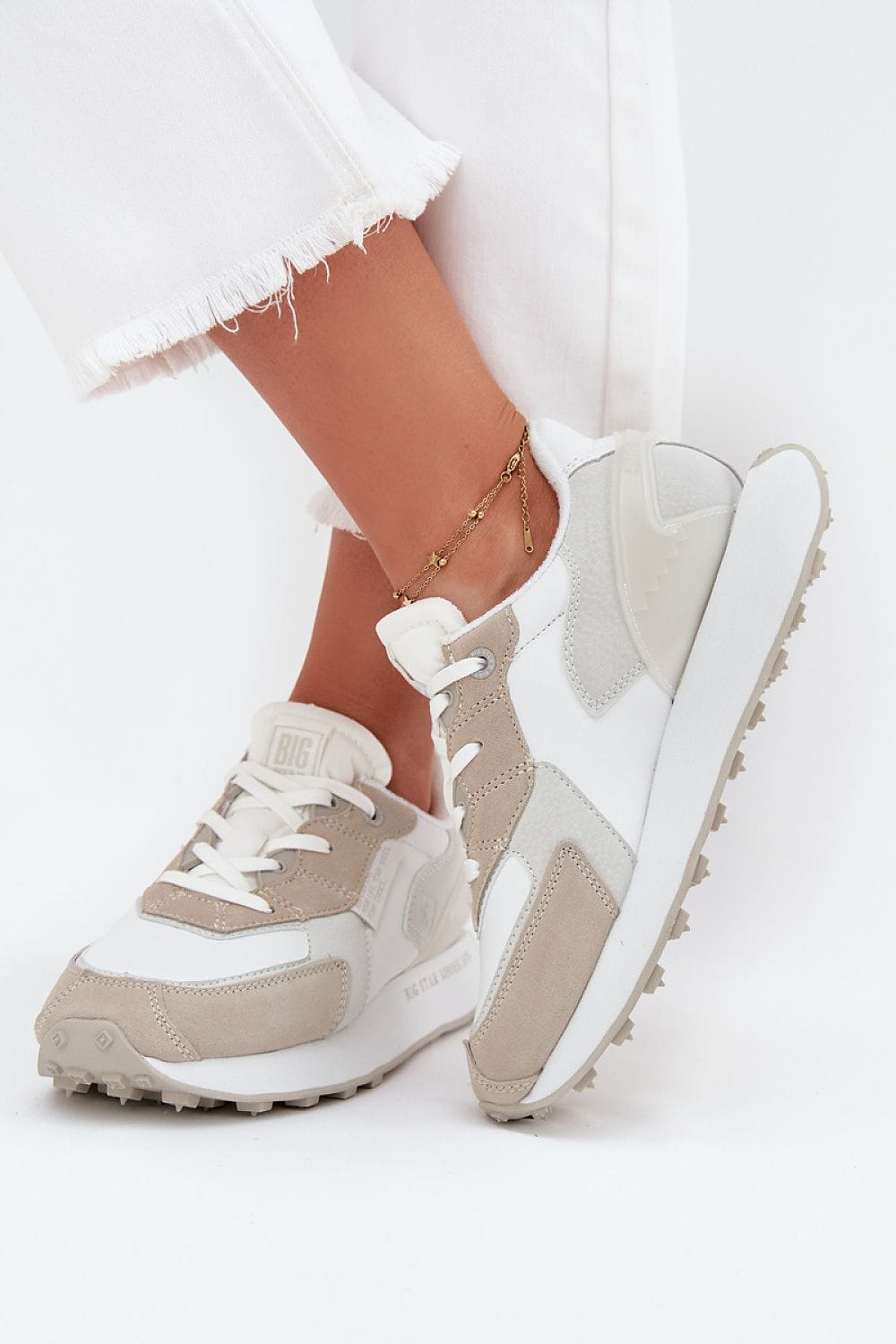 Leather Platform Sneakers Modern Design - ShalayeFashion