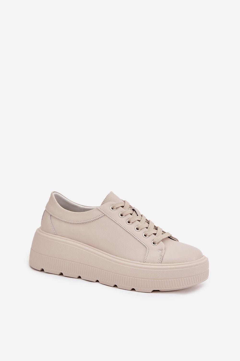 Leather Platform Sneakers Women Comfort - ShalayeFashion