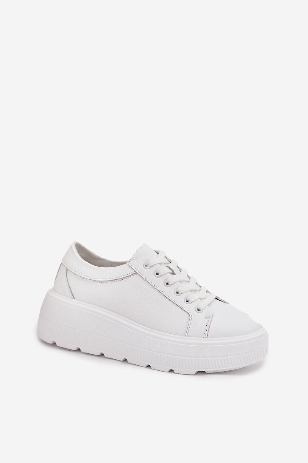 Leather Platform Sneakers Women Comfort - ShalayeFashion