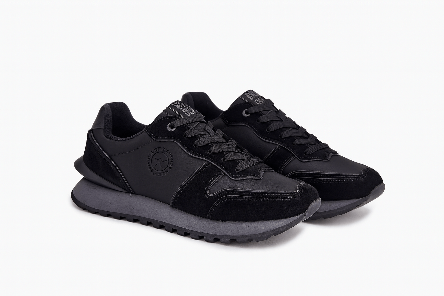 Leather Suede Platform Sneakers Breathable - ShalayeFashion