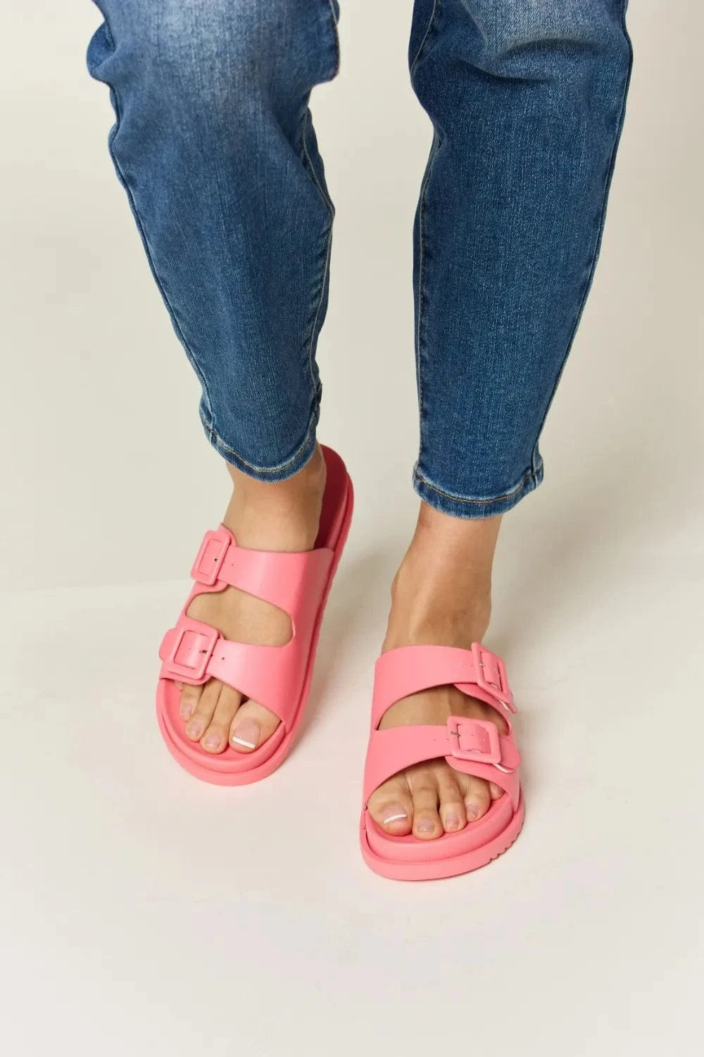Legend Double Buckle Open Toe Sandals - ShalayeFashion