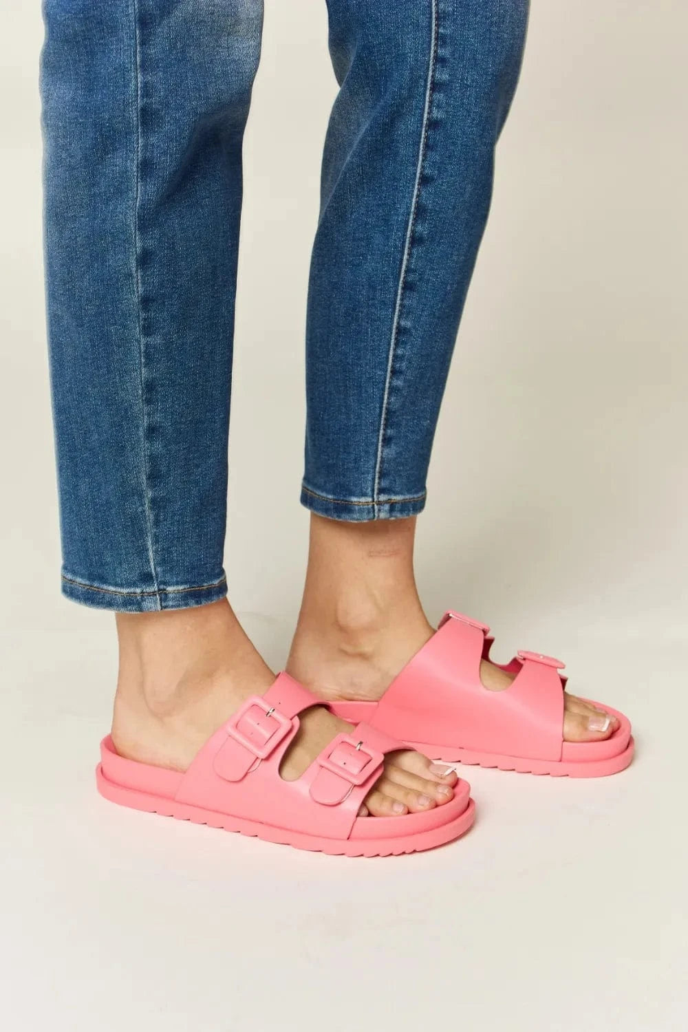Legend Double Buckle Open Toe Sandals - ShalayeFashion