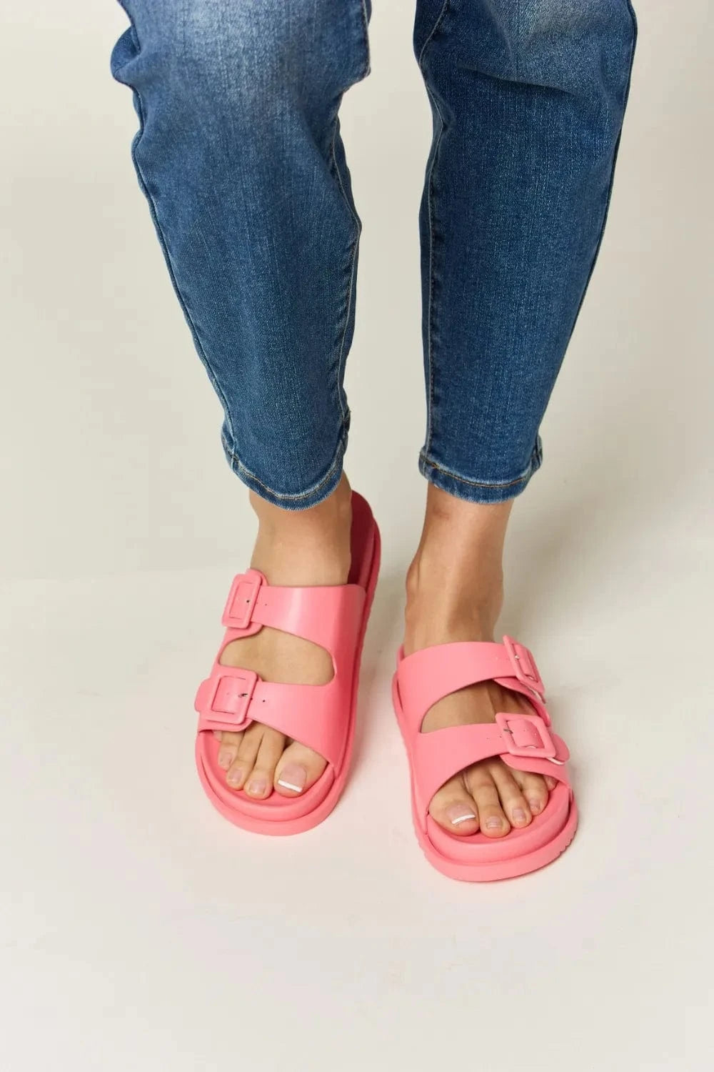 Legend Double Buckle Open Toe Sandals - ShalayeFashion