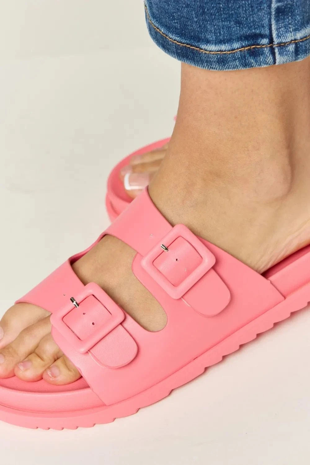 Legend Double Buckle Open Toe Sandals - ShalayeFashion