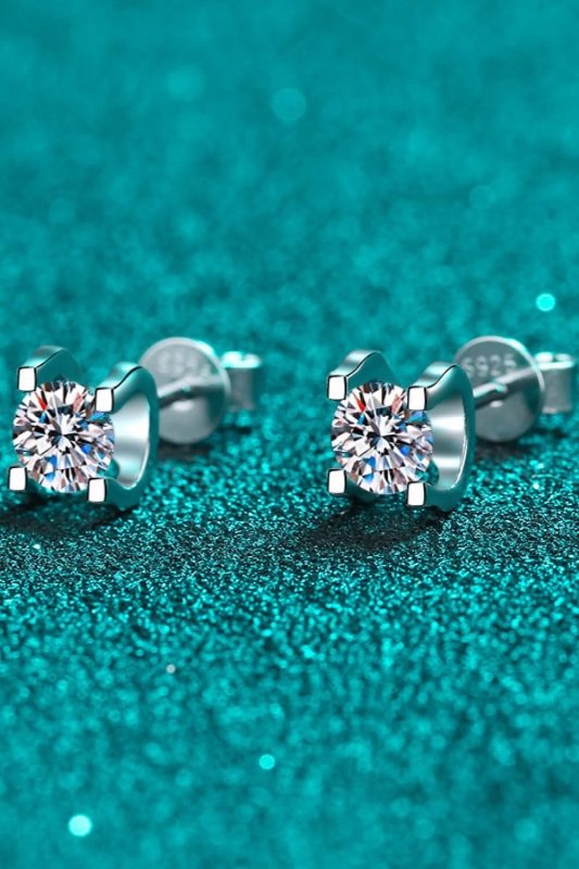 Limitless Love 1 Carat Moissanite Stud Earrings - ShalayeFashion