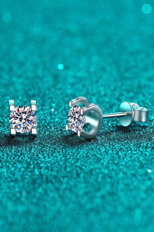Limitless Love 1 Carat Moissanite Stud Earrings - ShalayeFashion