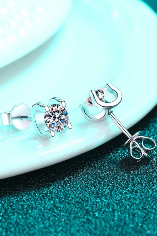 Limitless Love 1 Carat Moissanite Stud Earrings - ShalayeFashion