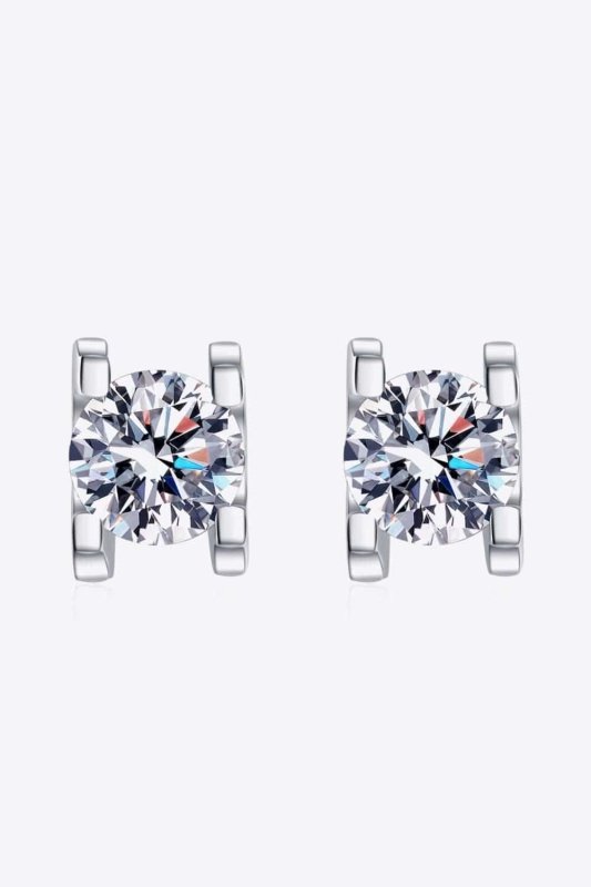 Limitless Love 1 Carat Moissanite Stud Earrings - ShalayeFashion