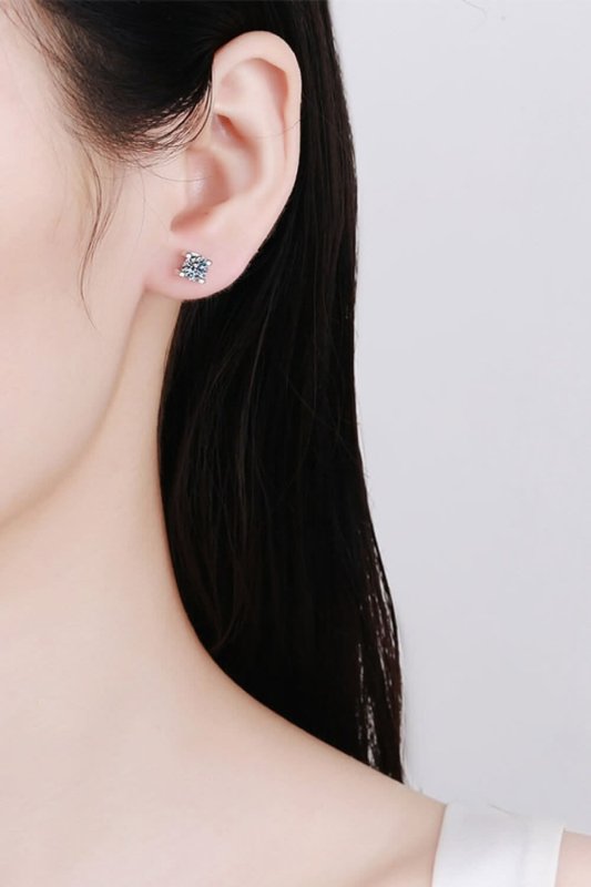 Limitless Love 1 Carat Moissanite Stud Earrings - ShalayeFashion