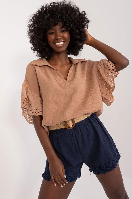 Linen Cotton Shorts Tassels Wide Legs - ShalayeFashion