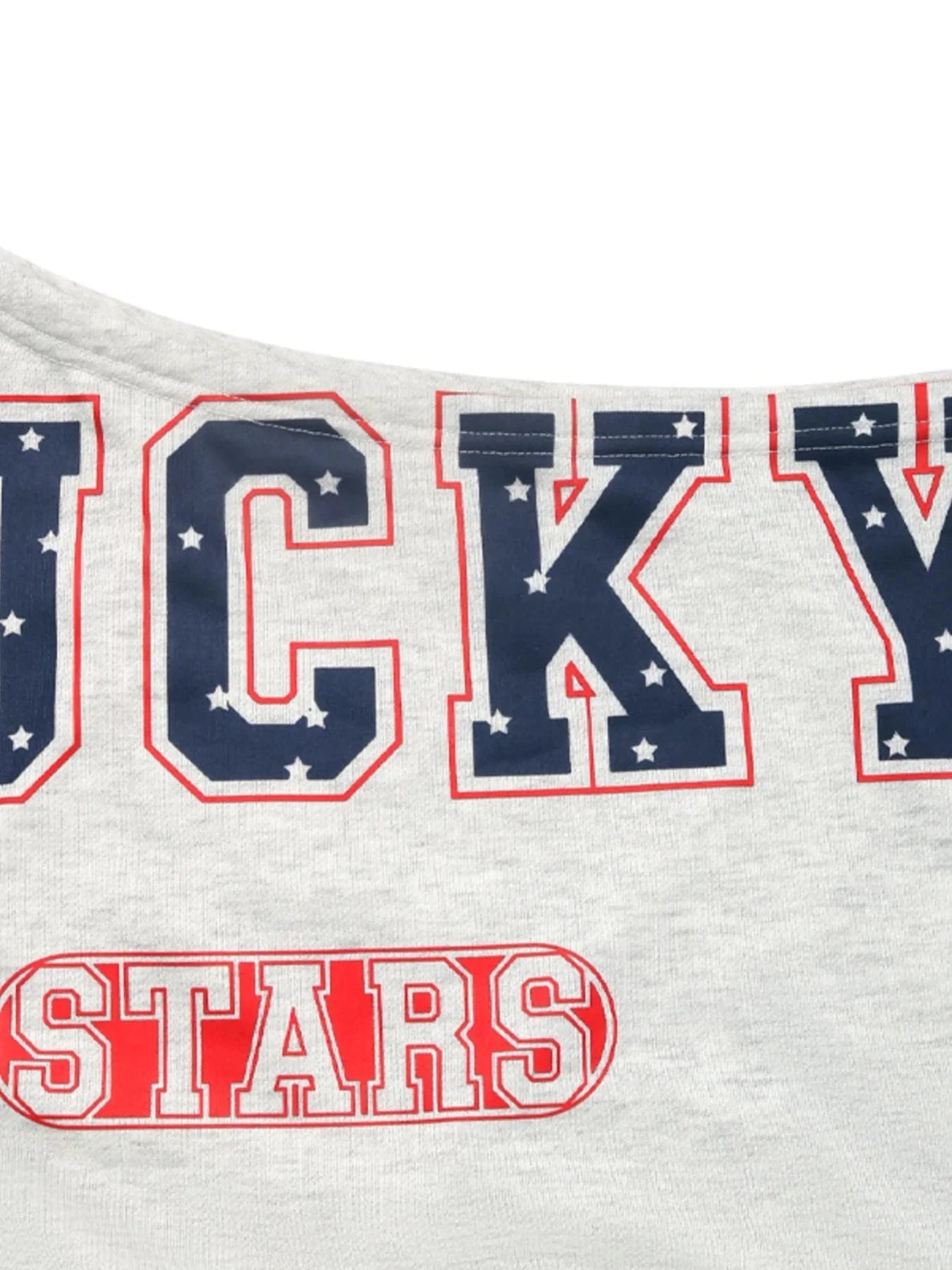 Lucky Stars Single Shoulder Cropped Sweatshirt - ShalayeFashion