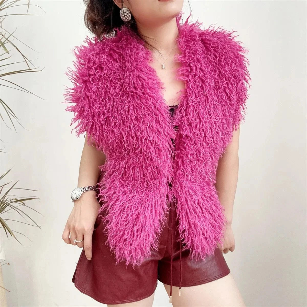 Luxury Faux Fur Halter Vest Women - ShalayeFashion