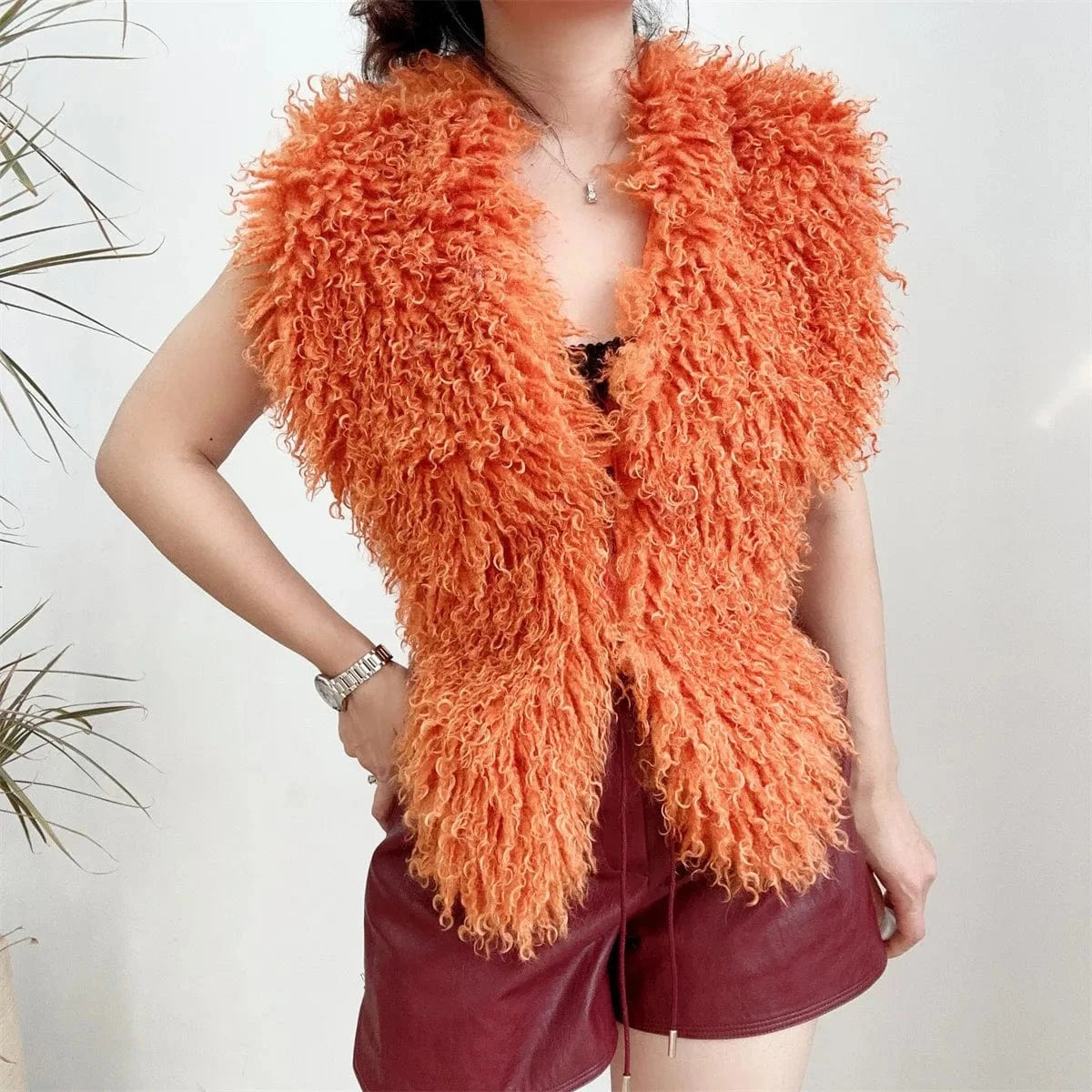 Luxury Faux Fur Halter Vest Women - ShalayeFashion