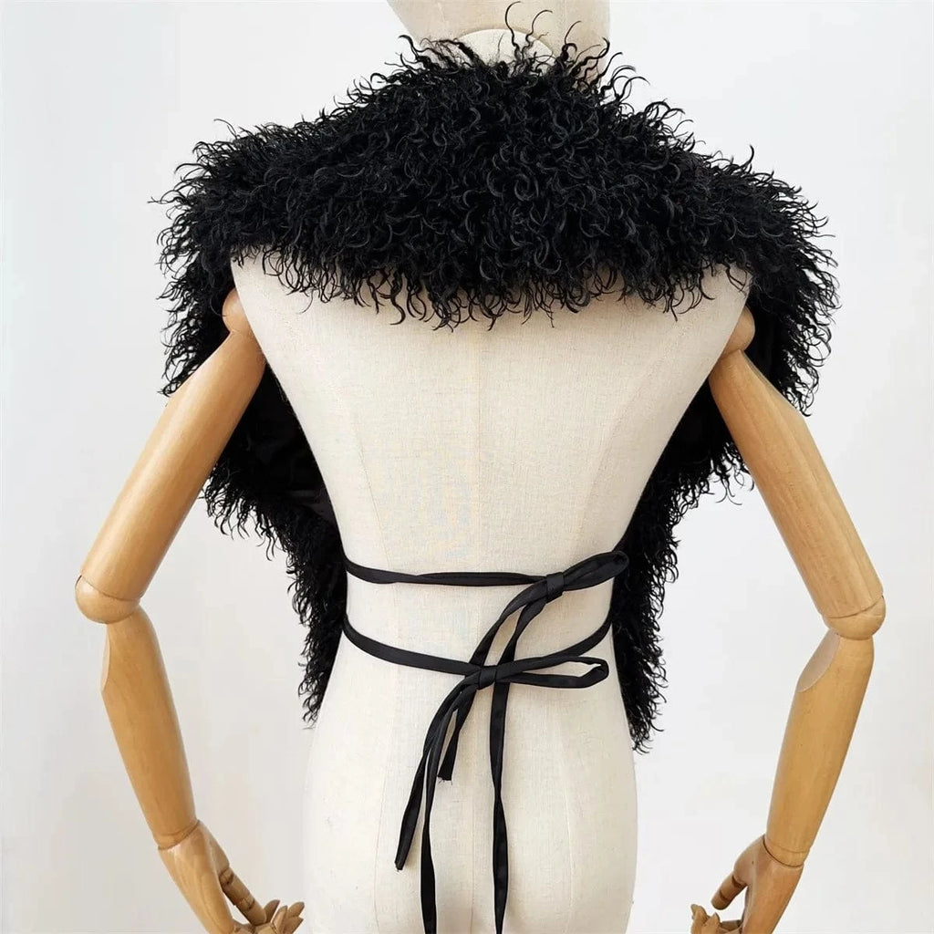 Luxury Faux Fur Halter Vest Women - ShalayeFashion