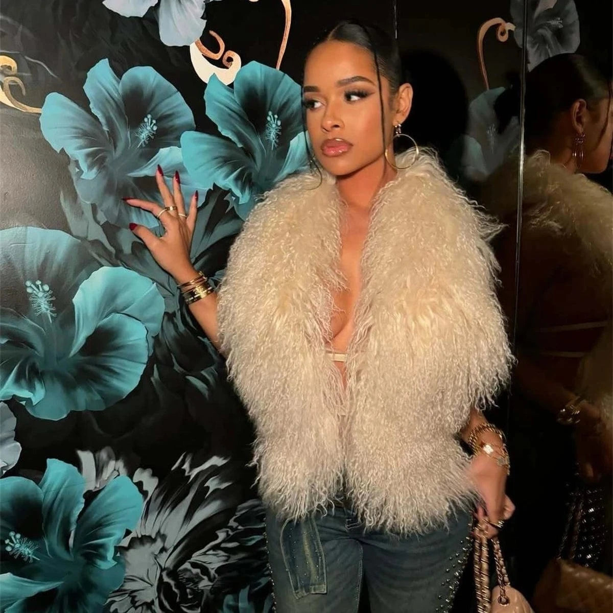 Luxury Faux Fur Halter Vest Women - ShalayeFashion