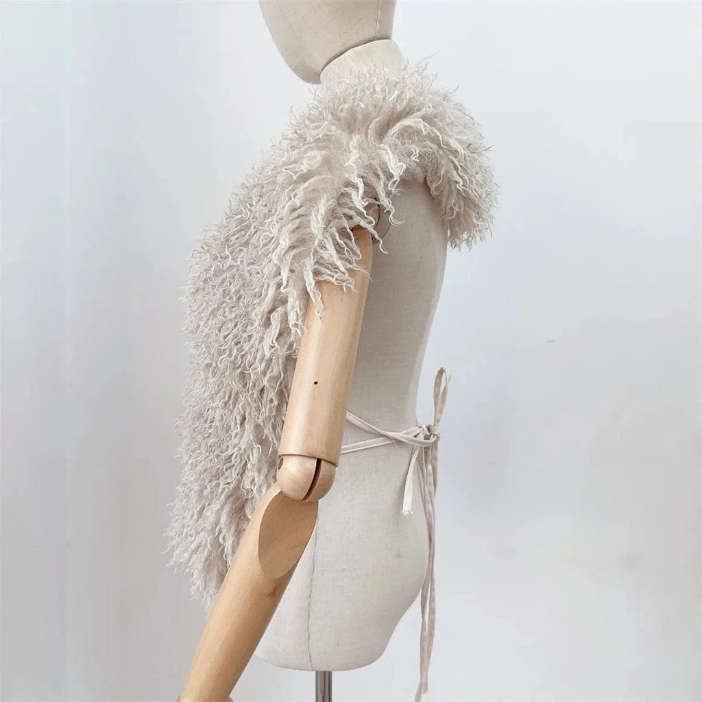Luxury Faux Fur Halter Vest Women - ShalayeFashion