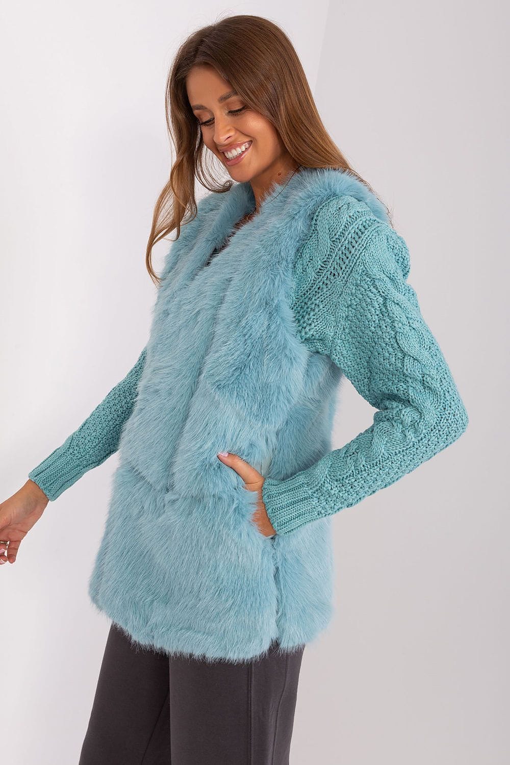 Luxury Women’s Casual Long Fur Vest - ShalayeFashion