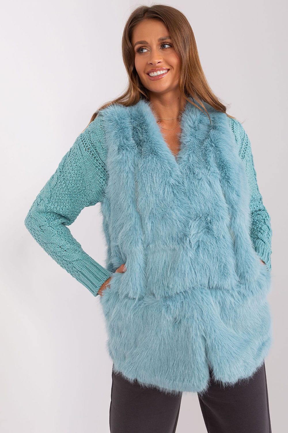 Luxury Women’s Casual Long Fur Vest - ShalayeFashion