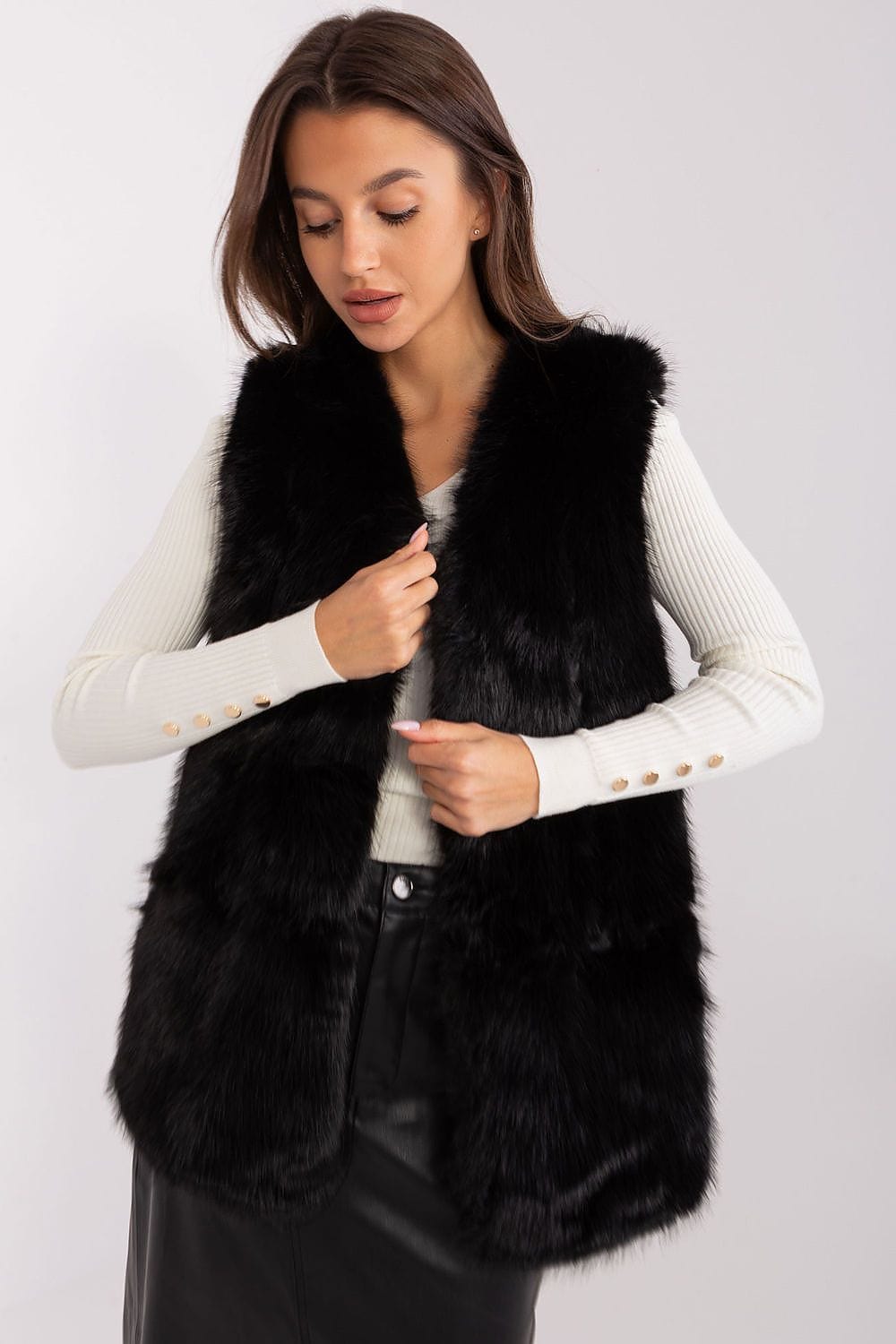 Luxury Women’s Casual Long Fur Vest - ShalayeFashion