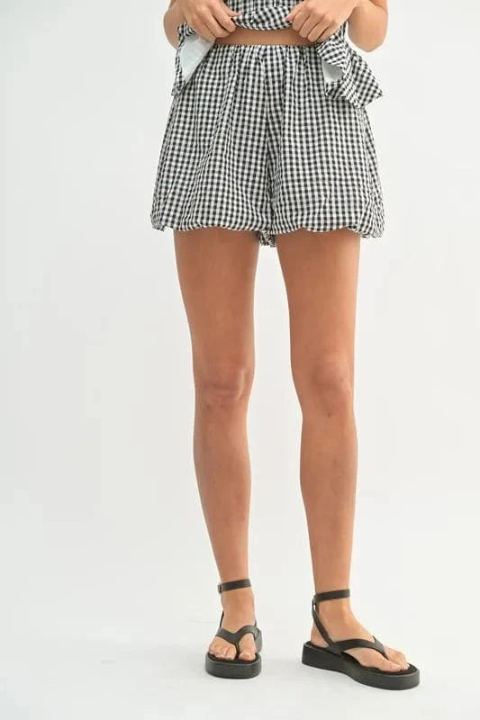 MABLE Gingham Tube Top and Shorts Set - ShalayeFashion