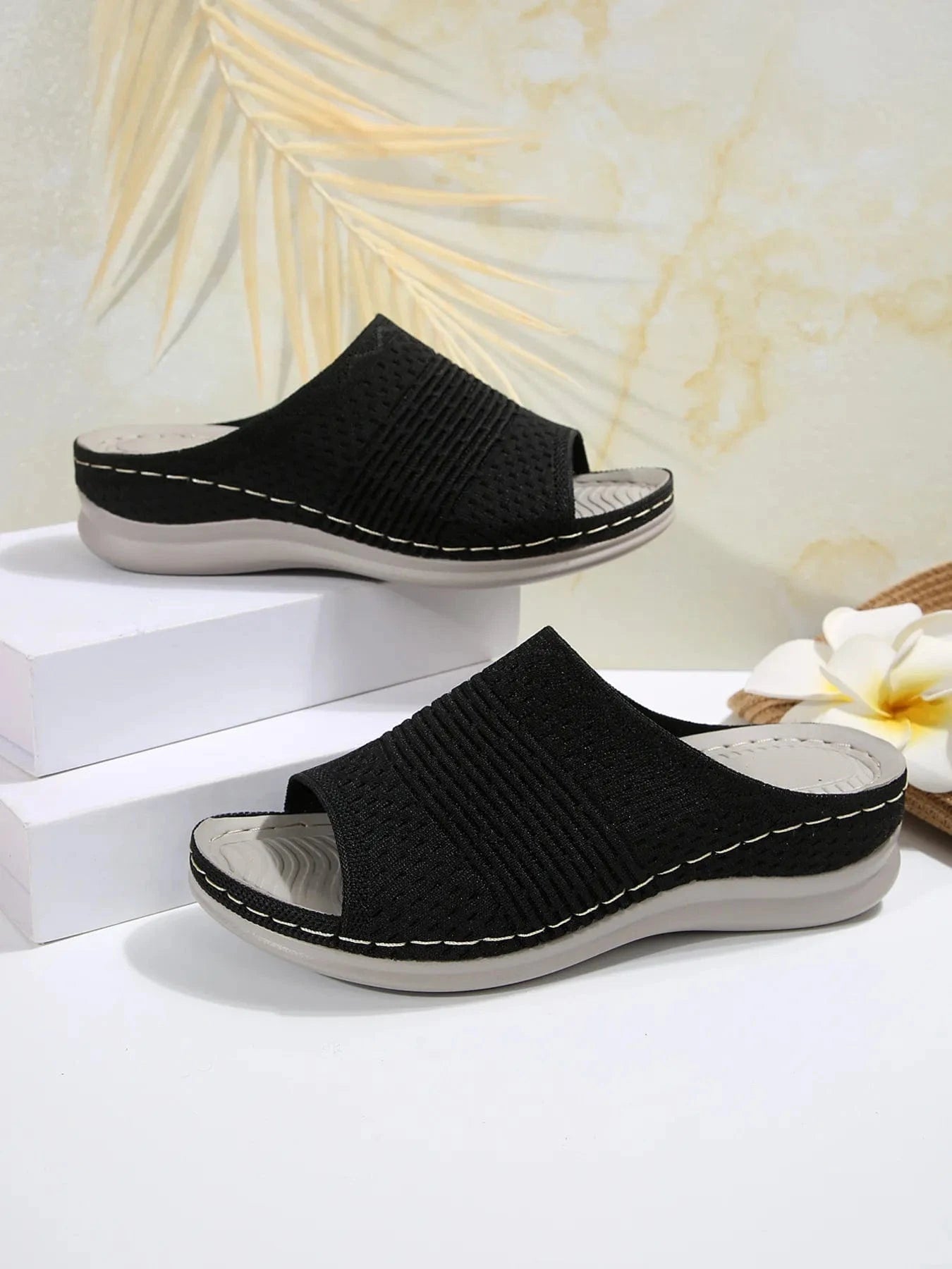 Mesh Open Toe Sandals - ShalayeFashion
