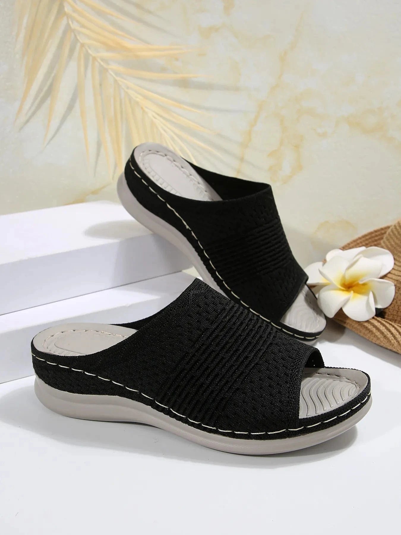 Mesh Open Toe Sandals - ShalayeFashion
