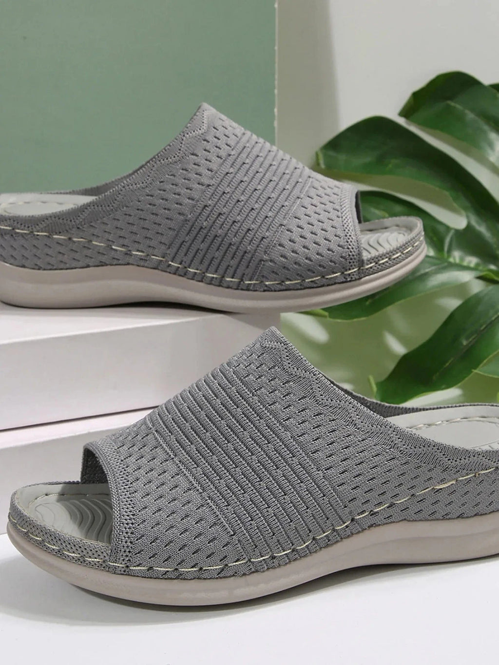 Mesh Open Toe Sandals - ShalayeFashion
