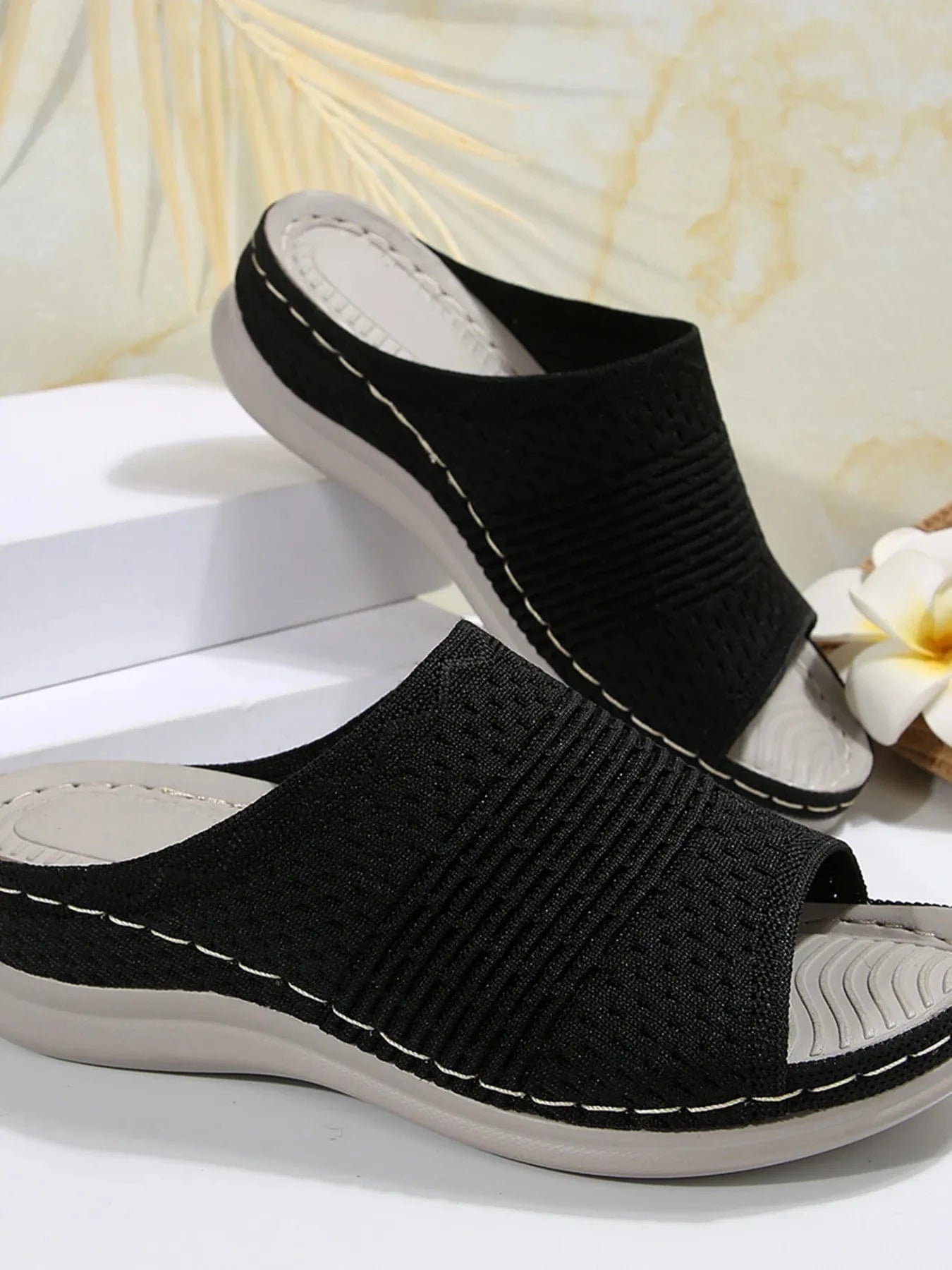 Mesh Open Toe Sandals - ShalayeFashion