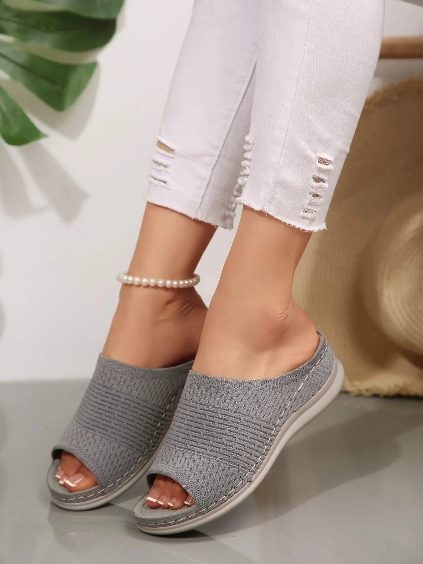Mesh Open Toe Sandals - ShalayeFashion