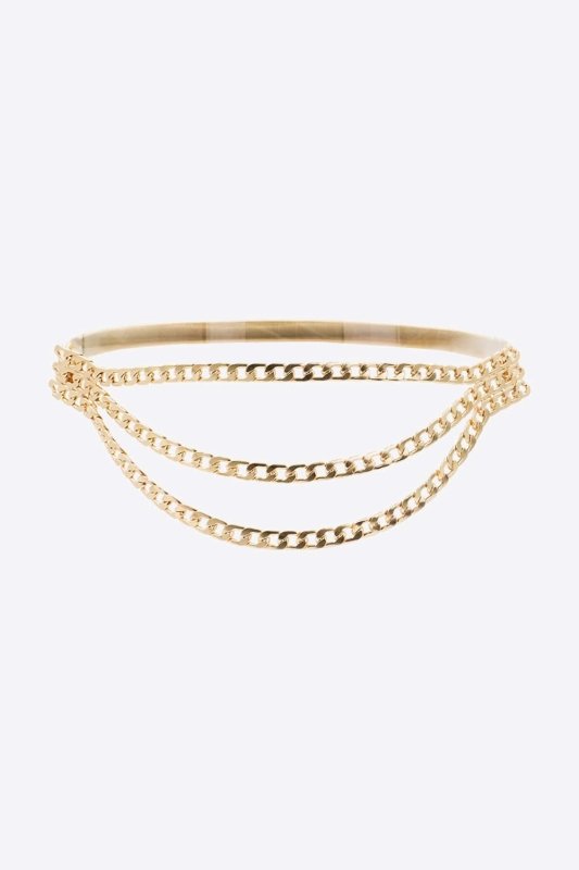 Metal Triple - Layered Chain Belt - ShalayeFashion