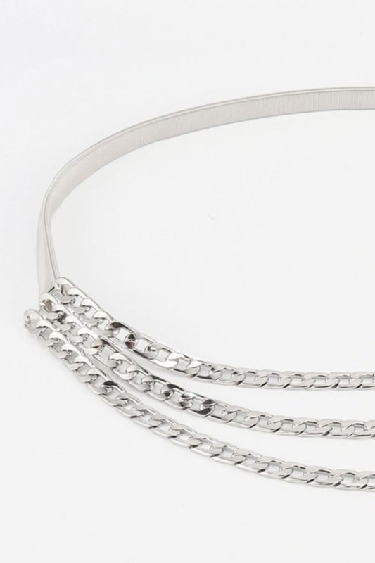 Metal Triple - Layered Chain Belt - ShalayeFashion