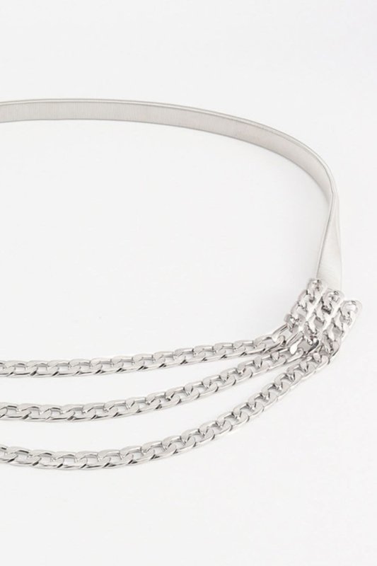 Metal Triple - Layered Chain Belt - ShalayeFashion