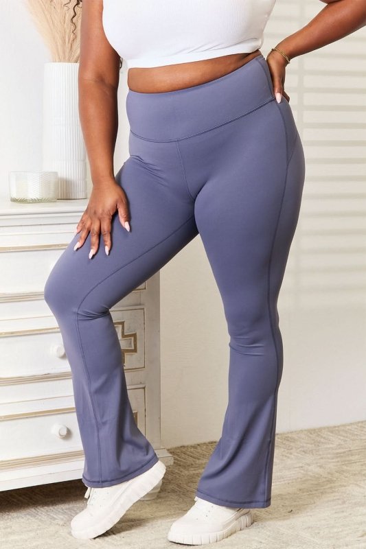 Millennia Basic Bae Wide Waistband Bootcut Sports Pants - ShalayeFashion