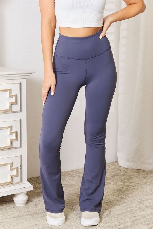 Millennia Basic Bae Wide Waistband Bootcut Sports Pants - ShalayeFashion