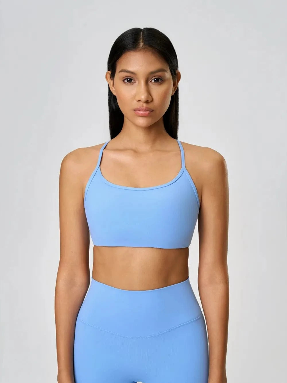 Millennia Crisscross Back Scoop Neck Active Cami with Detachable Chest Pads - ShalayeFashion