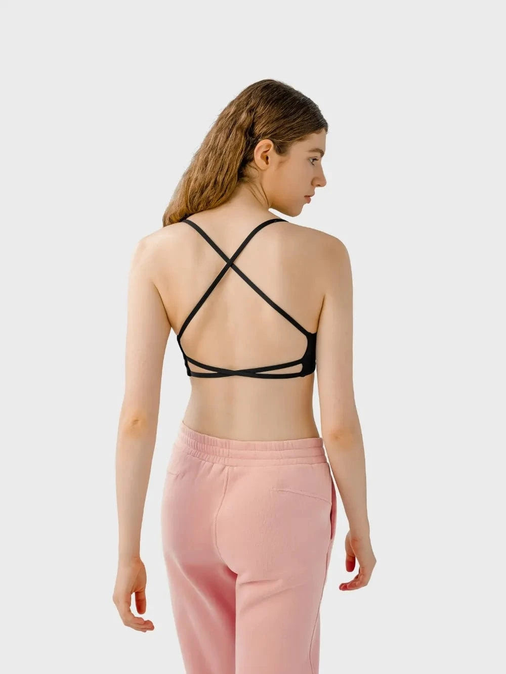 Millennia Crisscross Back Scoop Neck Active Cami with Detachable Chest Pads - ShalayeFashion
