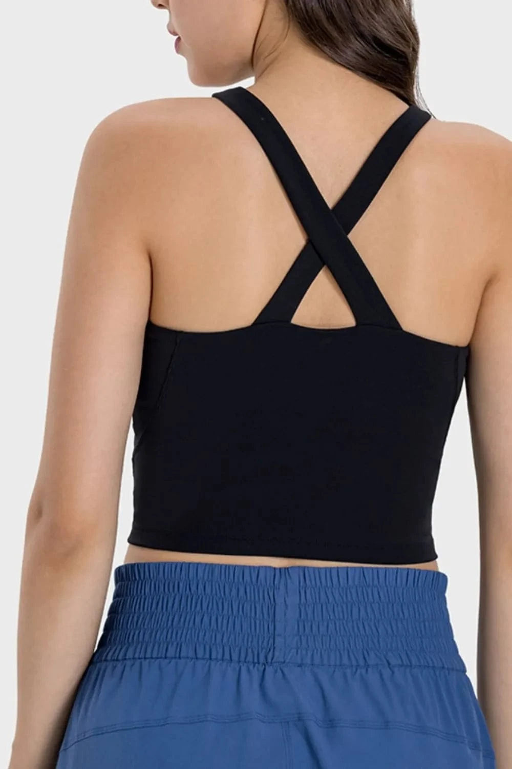 Millennia Crisscross Grecian Neck Active Cami - ShalayeFashion