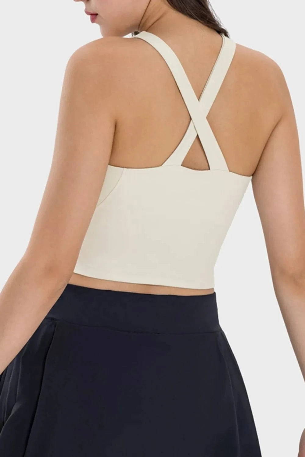 Millennia Crisscross Grecian Neck Active Cami - ShalayeFashion
