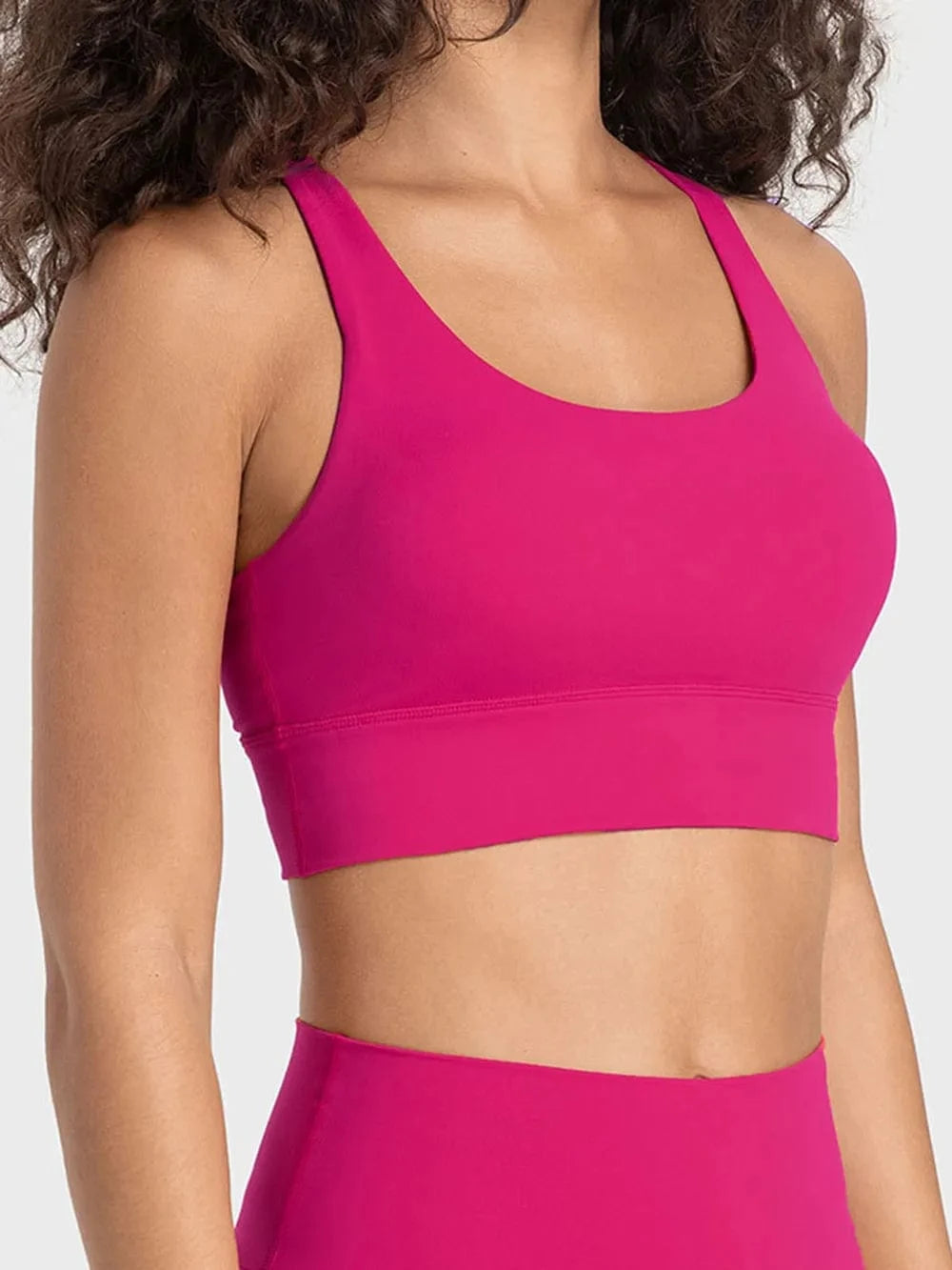 Millennia Crisscross Scoop Neck Active Tank - ShalayeFashion