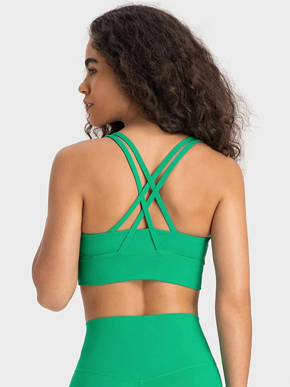 Millennia Crisscross Scoop Neck Active Tank - ShalayeFashion