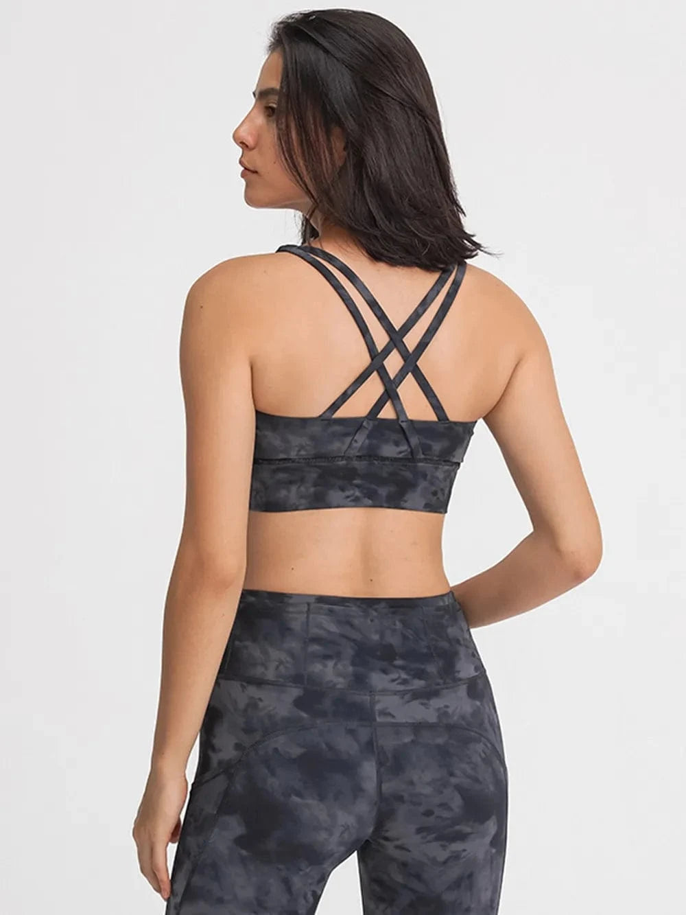 Millennia Crisscross Scoop Neck Active Tank - ShalayeFashion
