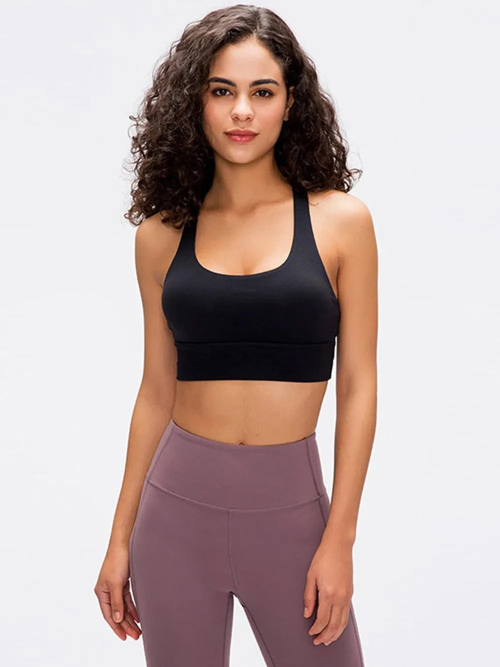 Millennia Crisscross Scoop Neck Active Tank - ShalayeFashion
