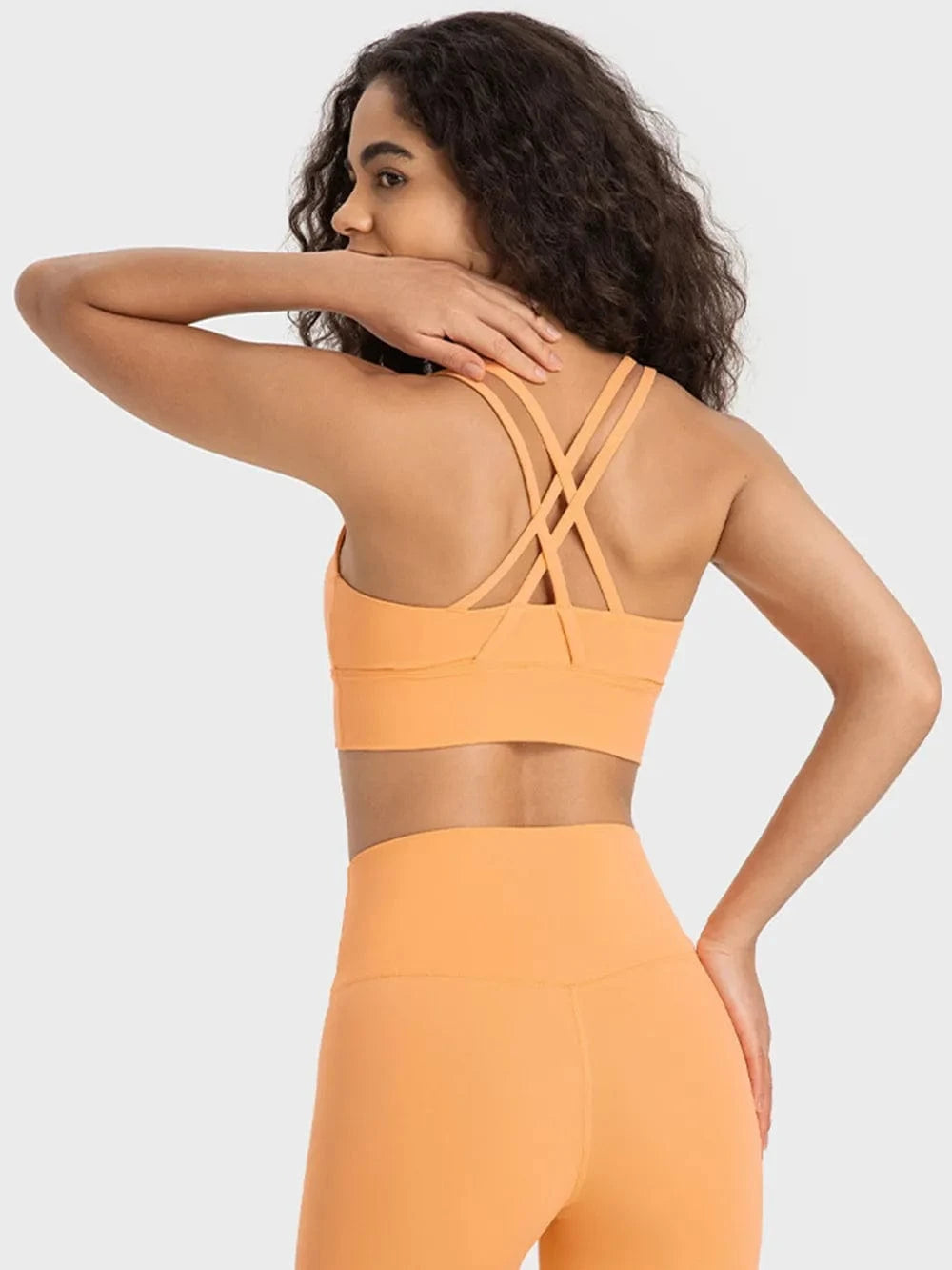 Millennia Crisscross Scoop Neck Active Tank - ShalayeFashion